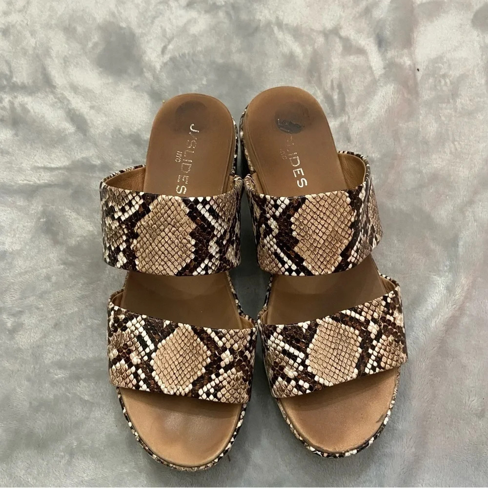 J/Slides Quincy Snake Print Python Platform Two S… - image 6